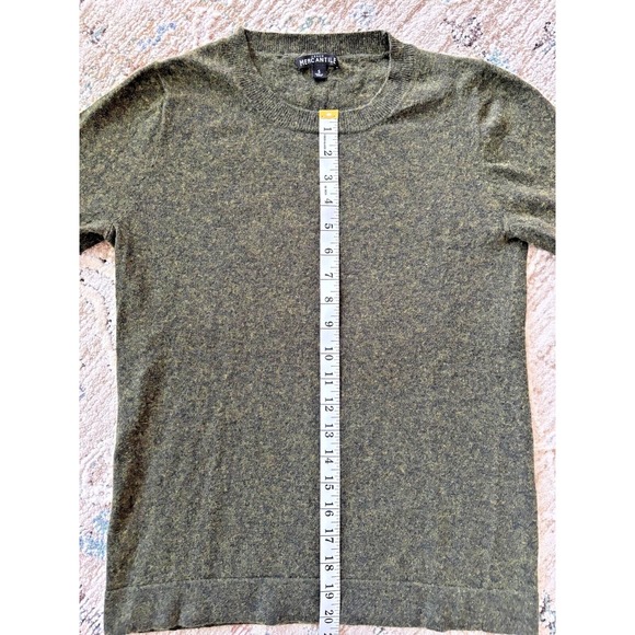 J Crew Sweater Womens Small Green Wool Cotton‎ Boxy Preppy Career Academia - Picture 9 of 9